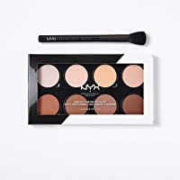 Los mejores  - NYX Professional Makeup Set de Contouring- Highlight and Contour Pro Palette con Brocha para Maquillaje Pro Contour…